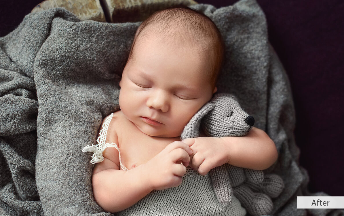 Realistic and Fast Baby Photo Retouching